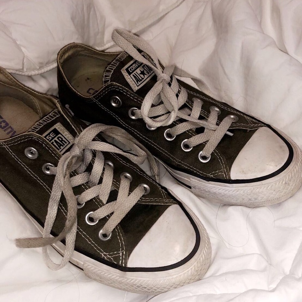Olive green converse